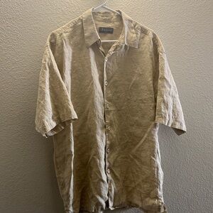 Tan Casual Button Down Shirt for Men
